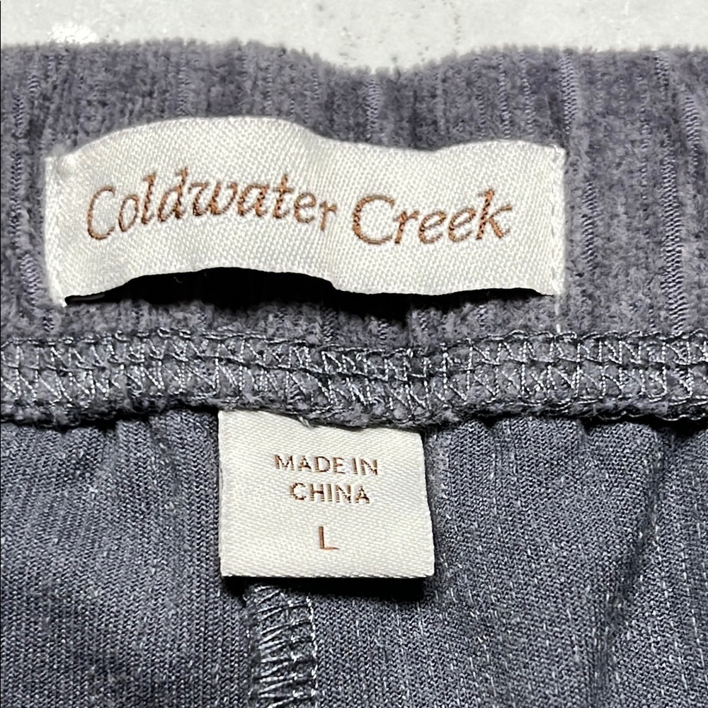 Coldwater Creek Gray Faux Suede Leggings Women’s Size Large Pull On Stretch - Picture 5 of 6